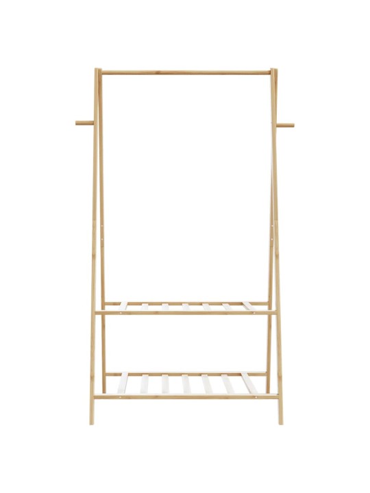 Vaateteline hyllyillä 96x45,5x150,5 cm bambu