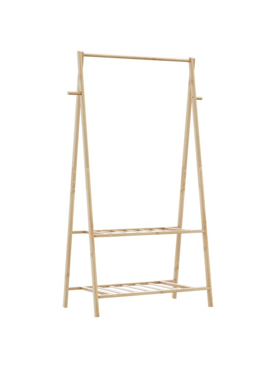 Vaateteline hyllyillä 96x45,5x150,5 cm bambu