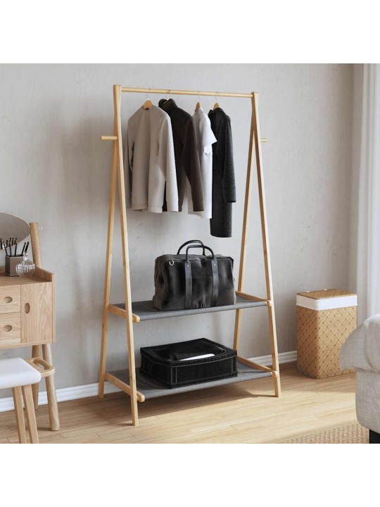 Vaateteline hyllyillä 96x45,5x150,5 cm bambu