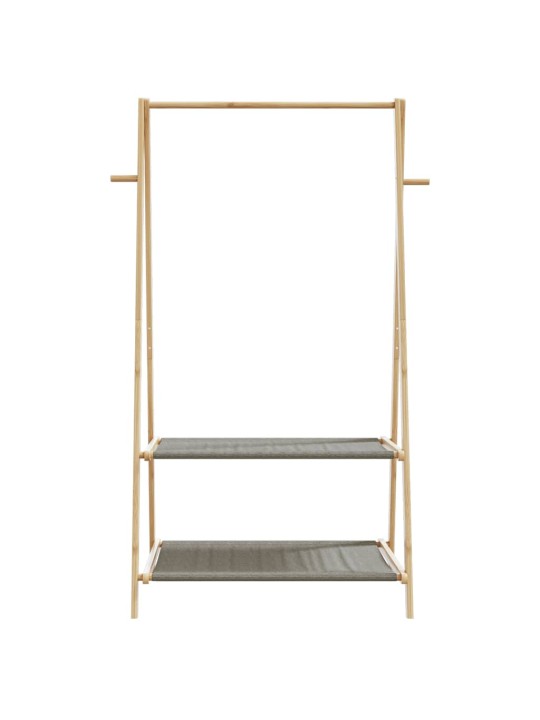 Vaateteline hyllyillä 96x45,5x150,5 cm bambu