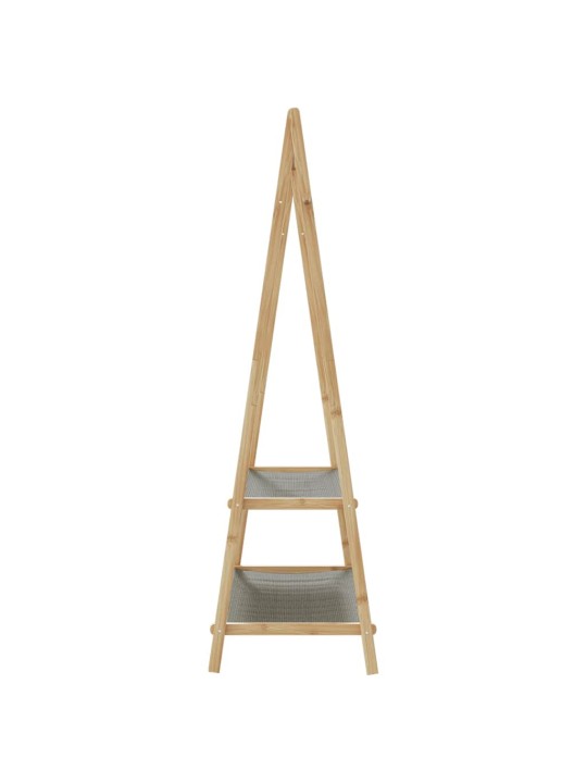Vaateteline hyllyillä 96x45,5x150,5 cm bambu