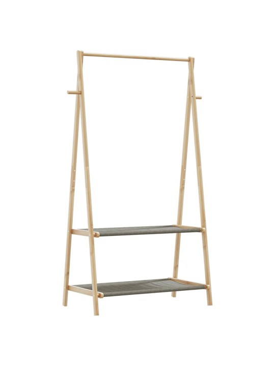 Vaateteline hyllyillä 96x45,5x150,5 cm bambu