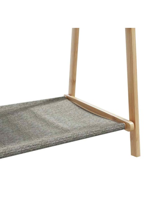 Vaateteline hyllyillä 96x45,5x150,5 cm bambu