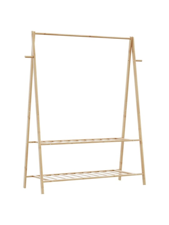 Vaateteline hyllyillä 132x45,5x150,5 cm bambu