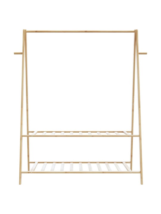Vaateteline hyllyillä 132x45,5x150,5 cm bambu