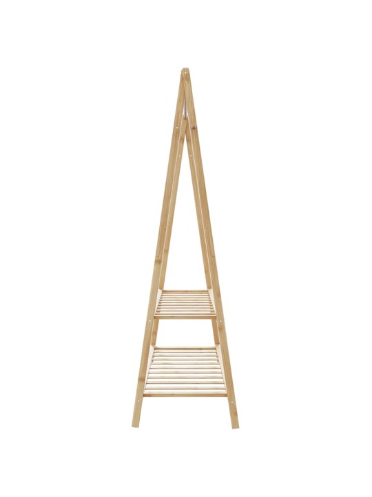 Vaateteline hyllyillä 132x45,5x150,5 cm bambu