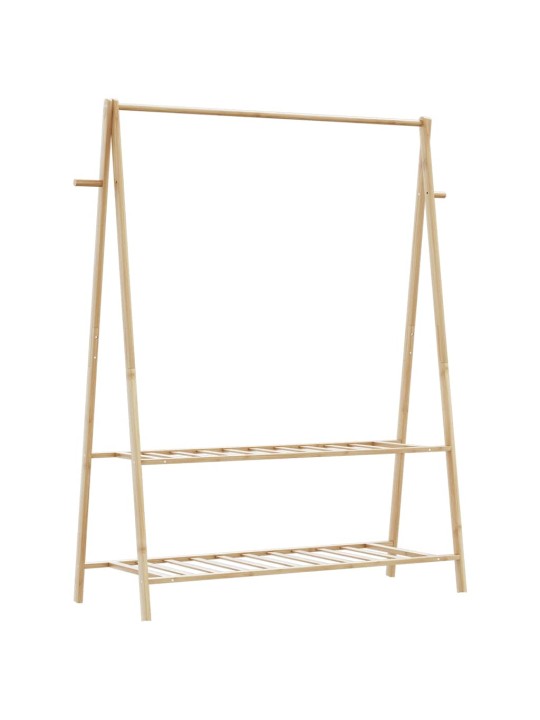 Vaateteline hyllyillä 132x45,5x150,5 cm bambu