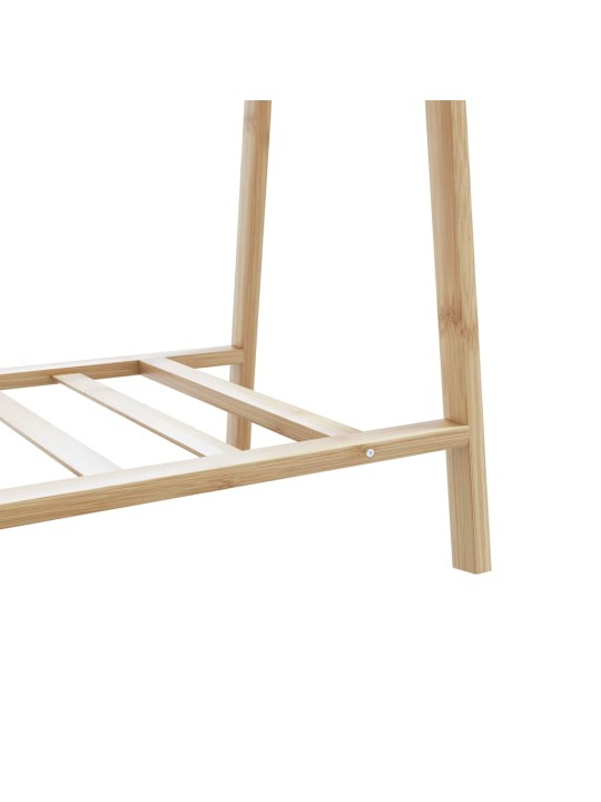 Vaateteline hyllyillä 132x45,5x150,5 cm bambu