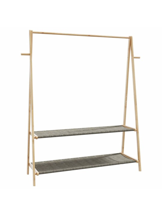 Vaateteline hyllyillä 132x45,5x150,5 cm bambu