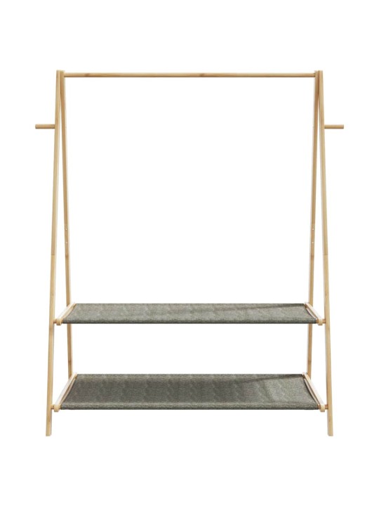 Vaateteline hyllyillä 132x45,5x150,5 cm bambu