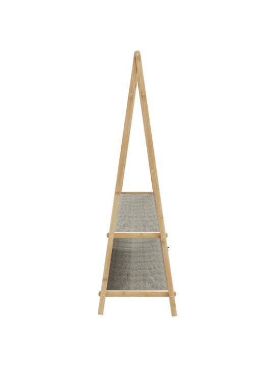 Vaateteline hyllyillä 132x45,5x150,5 cm bambu