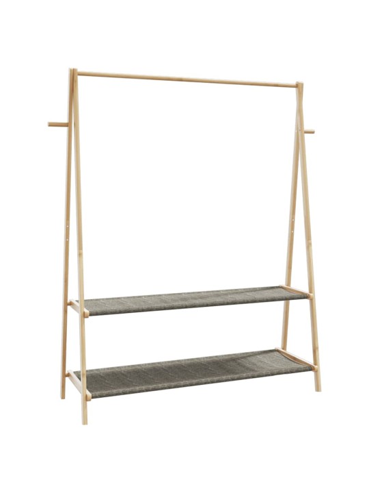 Vaateteline hyllyillä 132x45,5x150,5 cm bambu