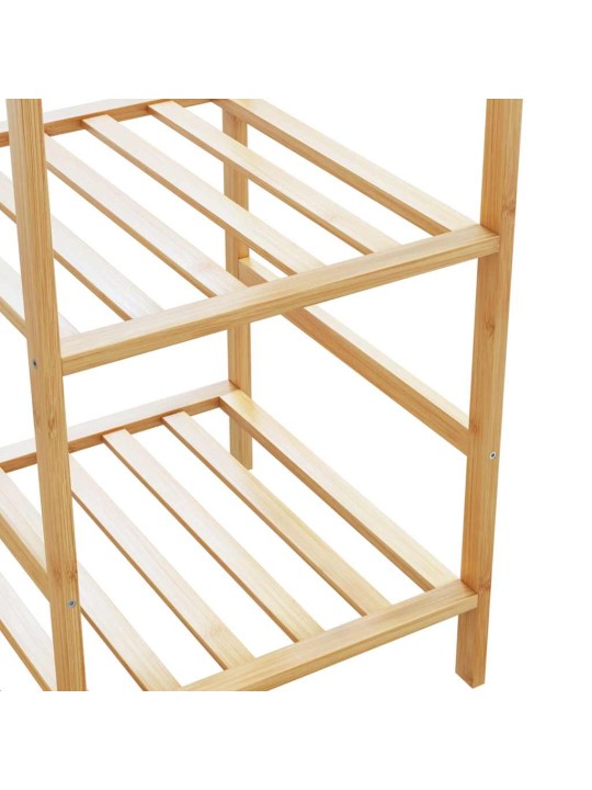 Vaateteline hyllyillä 100x50x184,5 cm bambu