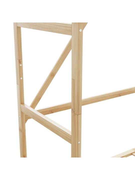 Vaateteline hyllyillä 80x40x175 cm bambu
