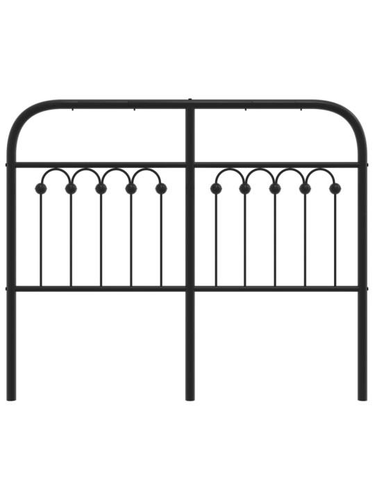 Metallinen sängynpääty musta 120 cm