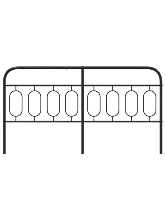 Metallinen sängynpääty musta 193 cm