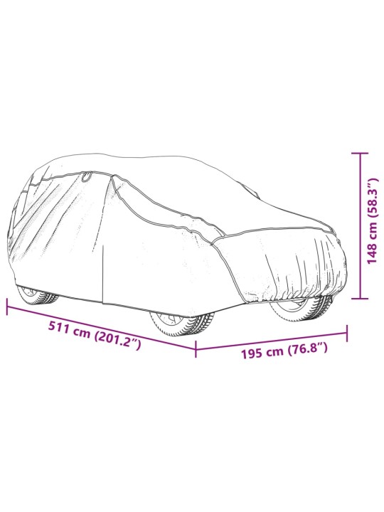 Autopeite katumaasturille raesuojalla XL harmaa ja hopea