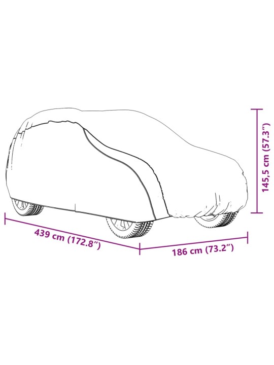 Autopeite katumaasturille solkihihnoilla täysi hopea M PEVA