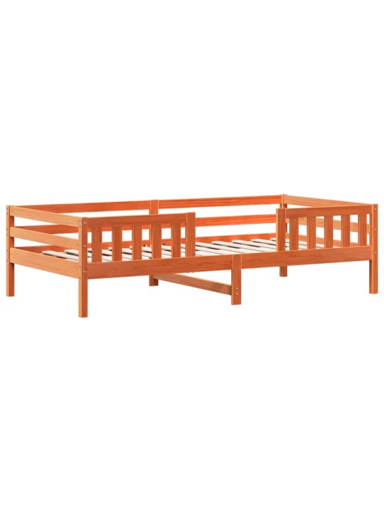 Sängynrunko ilman patjaa vahanruskea 75x190 cm täysi mänty
