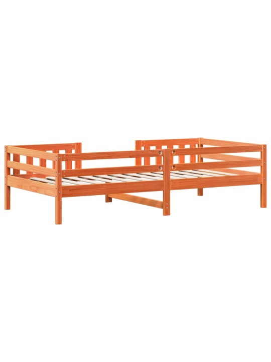 Sängynrunko ilman patjaa vahanruskea 75x190 cm täysi mänty