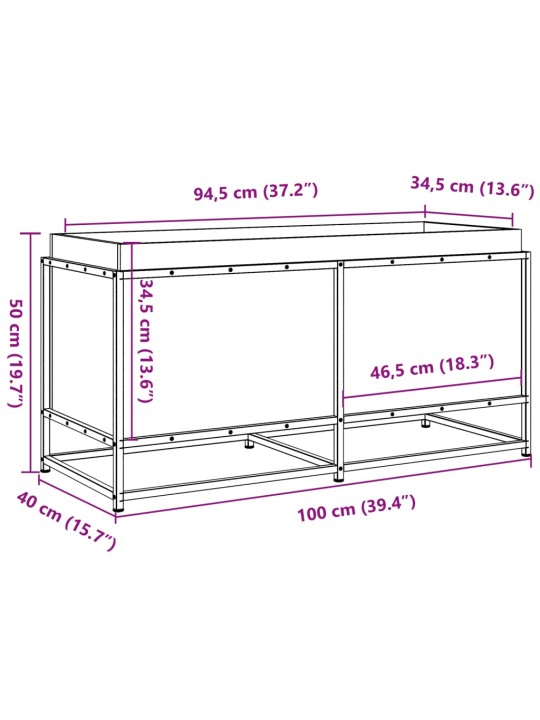 Kukkalaatikko vahanruskea 100x40x50 cm täysi mänty