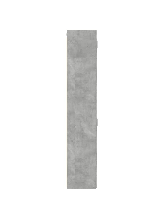 Säilytyskaappi kapea betoninharmaa 50x42,5x225 cm tekninen puu