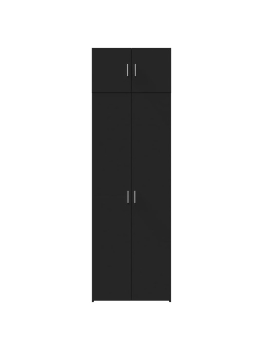 Säilytyskaappi musta 70x42,5x225 cm tekninen puu