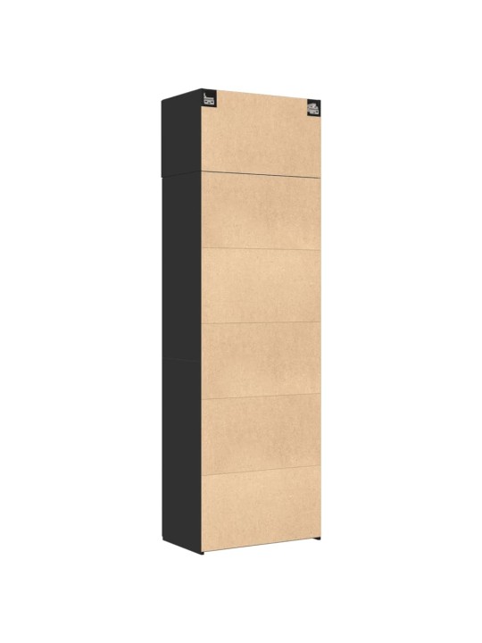 Säilytyskaappi musta 70x42,5x225 cm tekninen puu