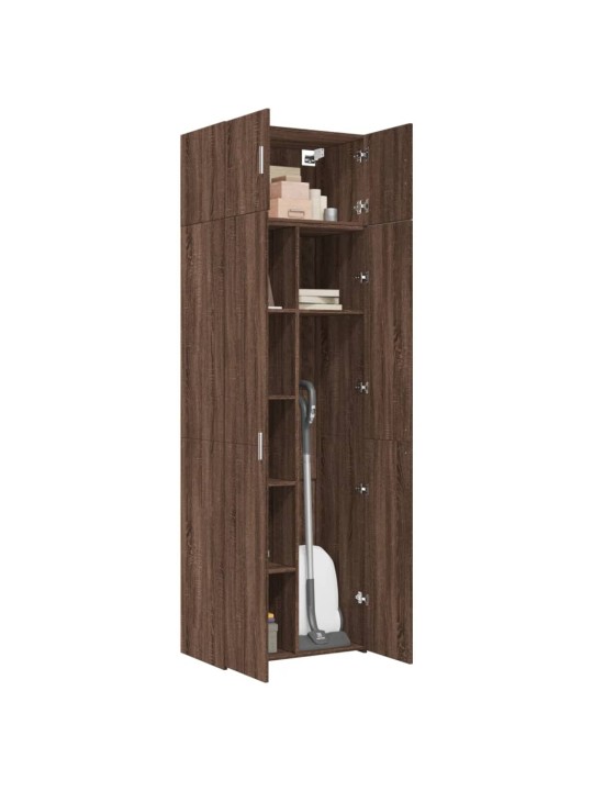 Säilytyskaappi ruskea tammi 70x42,5x225 cm tekninen puu