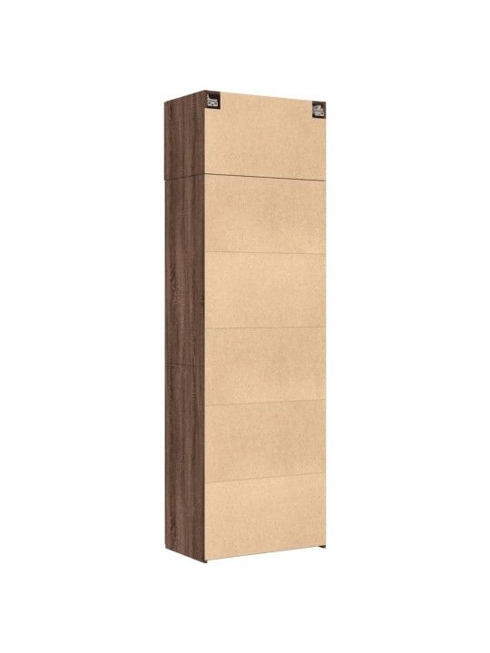 Säilytyskaappi ruskea tammi 70x42,5x225 cm tekninen puu