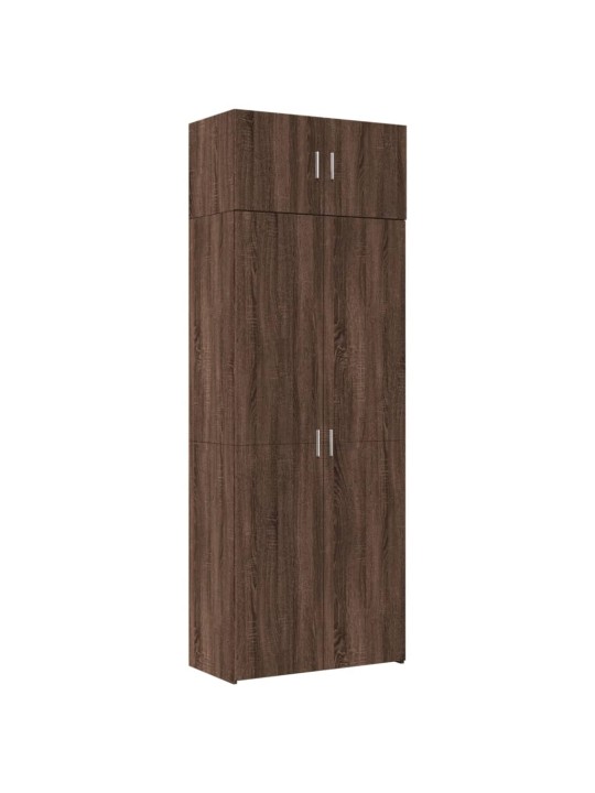 Säilytyskaappi ruskea tammi 80x42,5x225 cm tekninen puu
