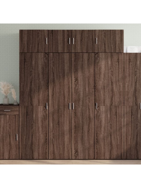 Säilytyskaappi ruskea tammi 80x42,5x225 cm tekninen puu