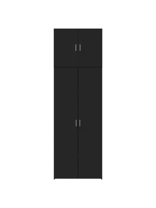 Kaappi musta 80x42,5x249 cm tekninen puu
