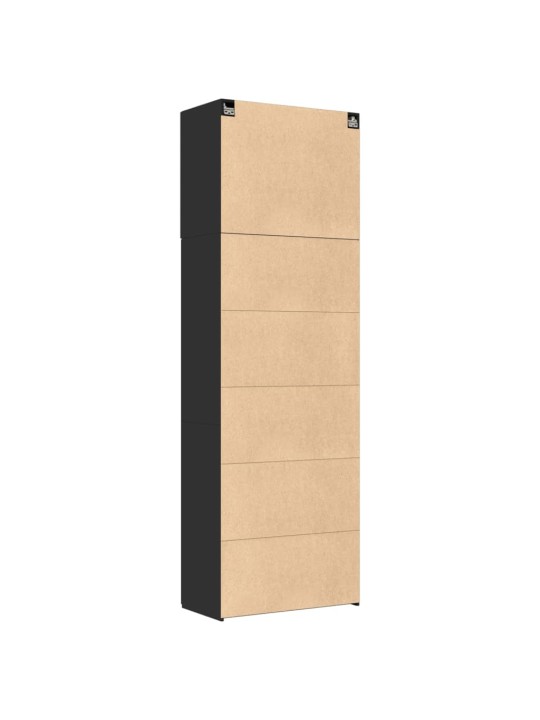 Kaappi musta 80x42,5x249 cm tekninen puu