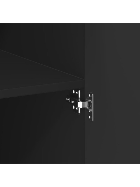 Kaappi musta 80x42,5x249 cm tekninen puu