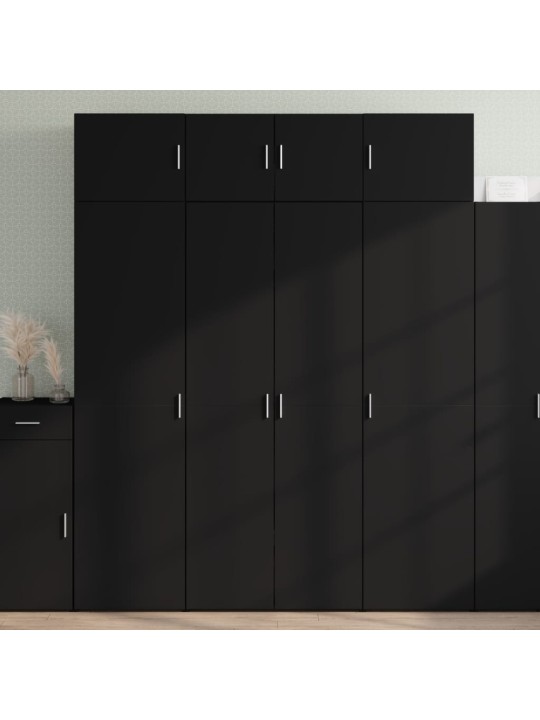 Kaappi musta 80x42,5x185 cm tekninen puu