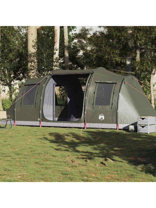 Camping teltta tunneli 4-hengen oliivinvihreä vedenpitävä
