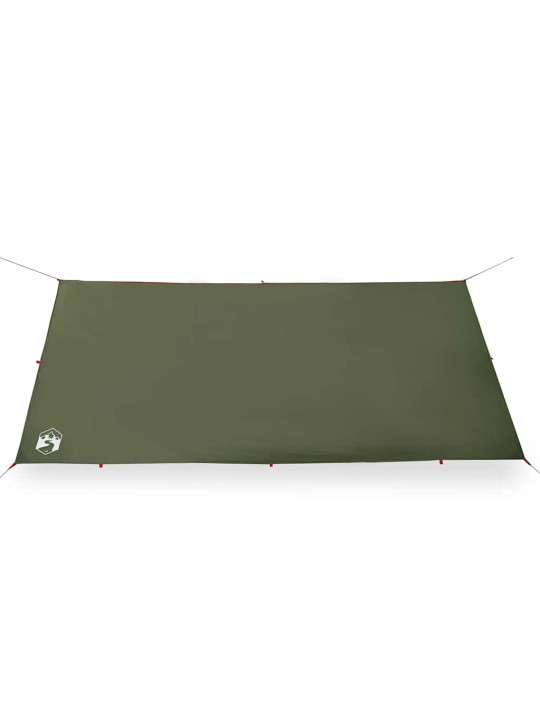 Camping tarp oliivinvihreä 366x306 cm vedenpitävä