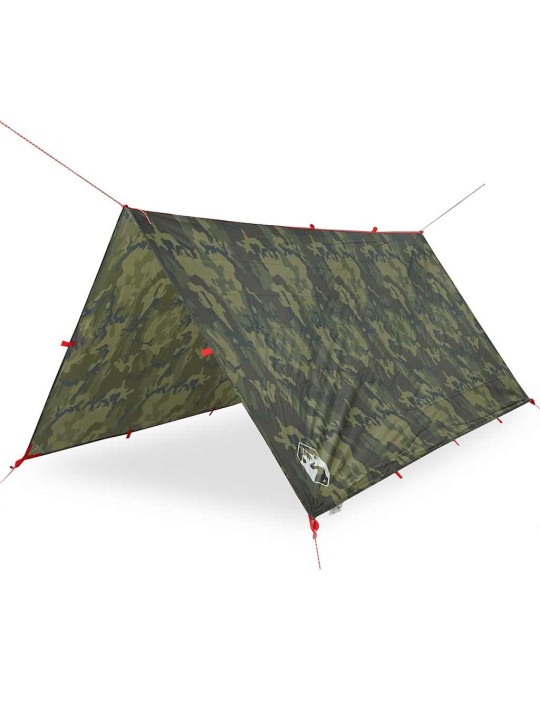 Camping tarp camouflage 366x306 cm vedenpitävä
