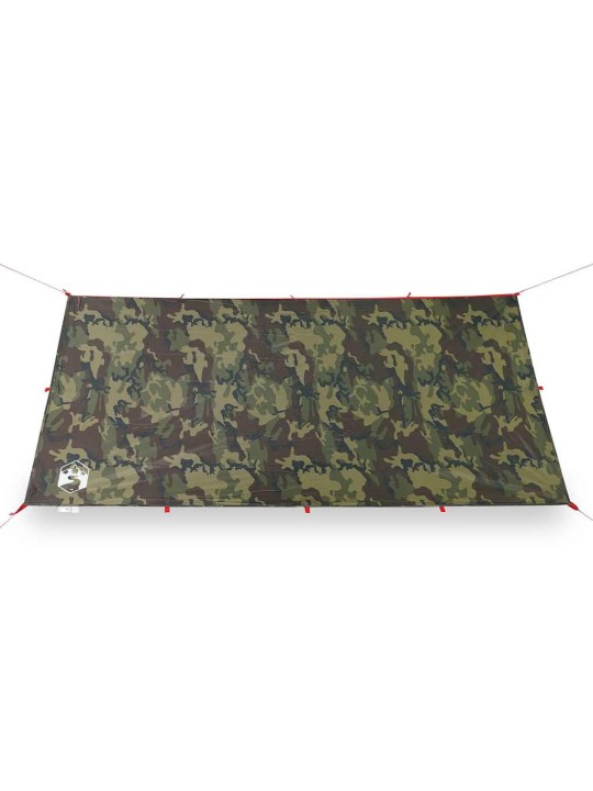 Camping tarp camouflage 366x306 cm vedenpitävä