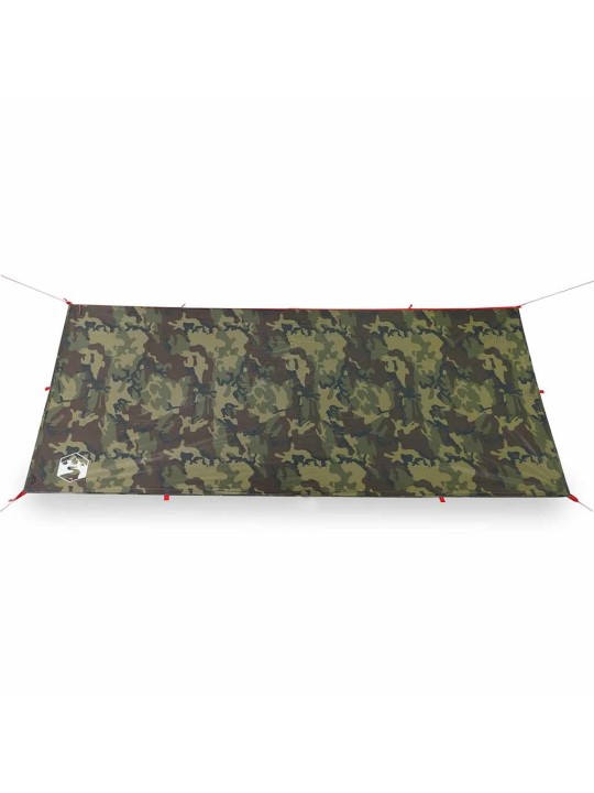 Camping tarp camouflage 406x306 cm vedenpitävä