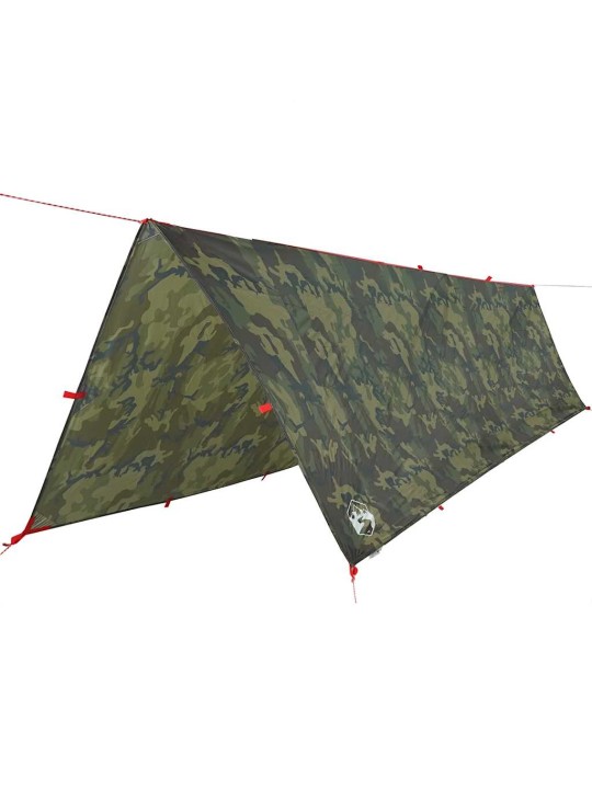 Camping tarp camouflage 506x306 cm vedenpitävä
