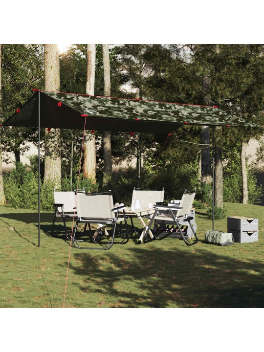 Camping tarp camouflage 506x306 cm vedenpitävä