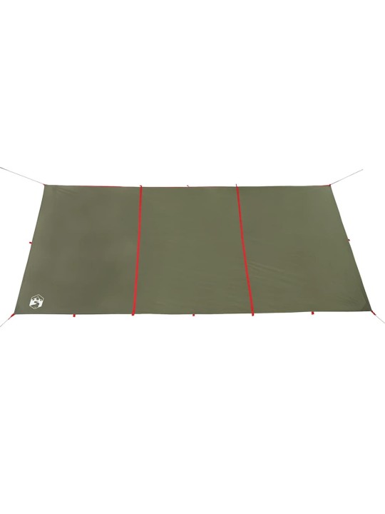 Camping tarp oliivinvihreä 451x420 cm vedenpitävä