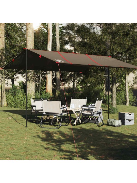 Camping tarp ruskea 451x420 cm vedenpitävä