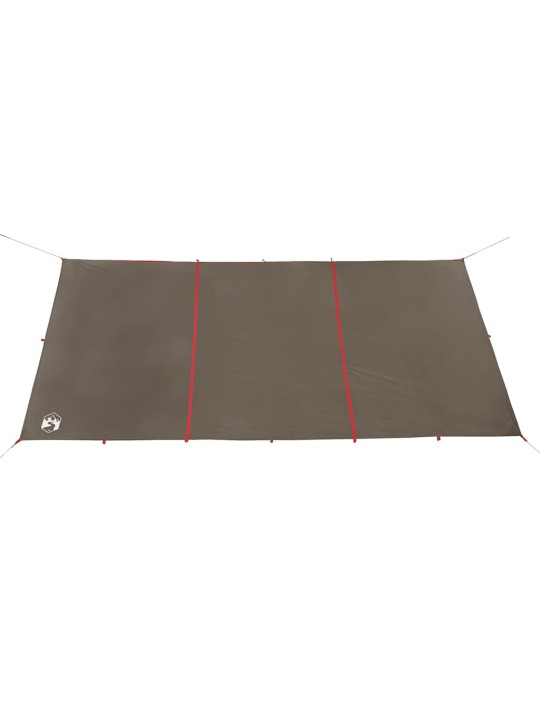 Camping tarp ruskea 451x420 cm vedenpitävä