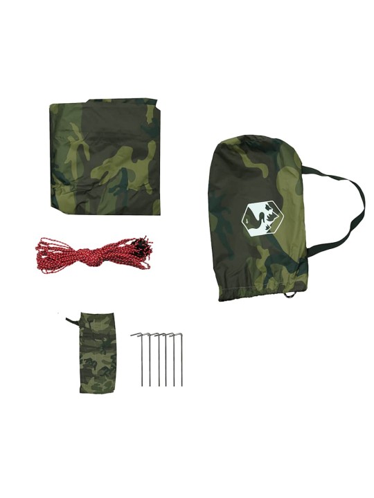 Camping press camouflage 451x420 cm vedenpitävä