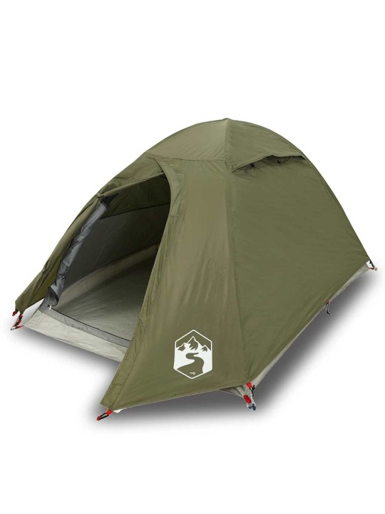 Camping teltta dome 2-hengen oliivinvihreä vedenpitävä