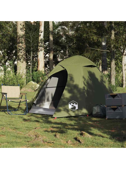 Camping teltta dome 2-hengen oliivinvihreä vedenpitävä