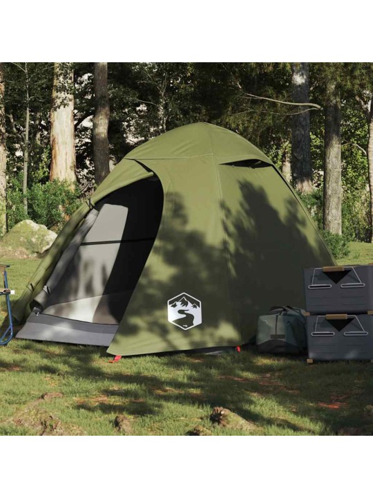 Camping teltta dome 2-hengen oliivinvihreä vedenpitävä